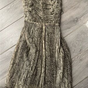 Elegant Snake Print Dress